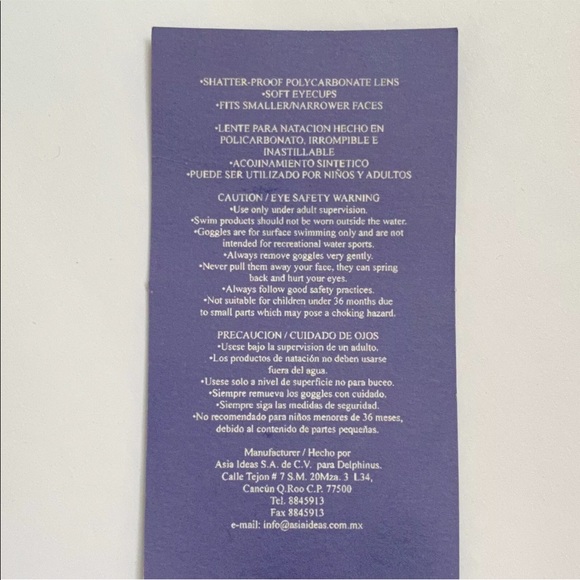 Clear Adjustable Small Lense Water Swimming goggles In Travel Necklace Container - Picture 5 of 6